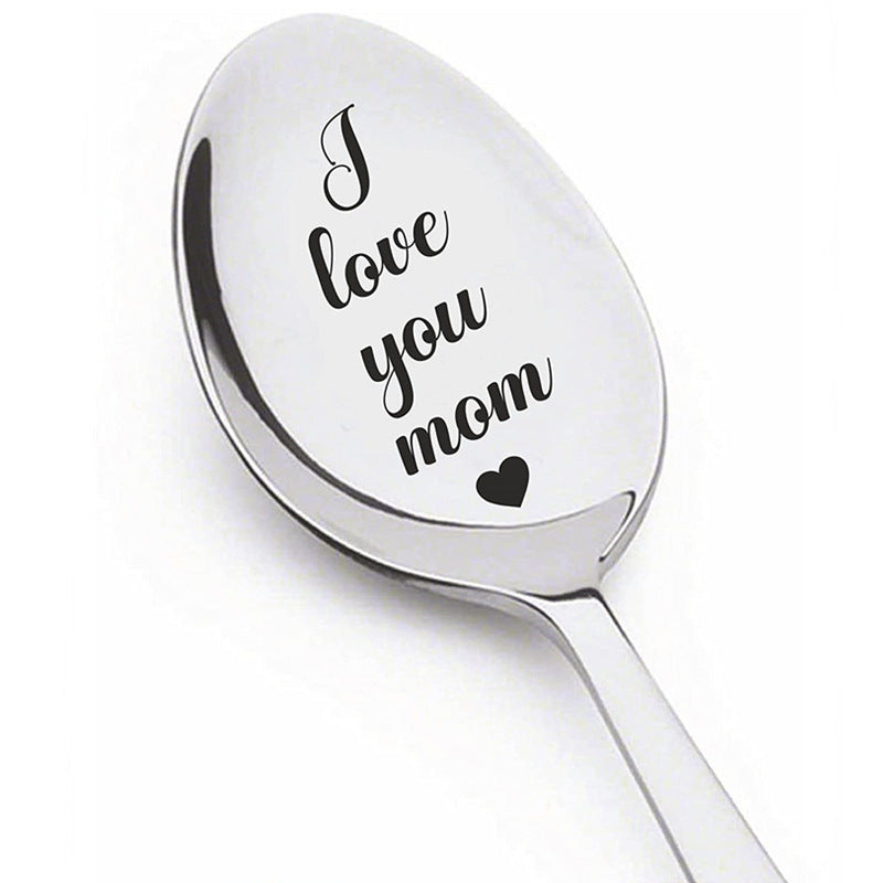 Wholesale Stainless Steel Personalized Creative Engraving Father's Day Spoon